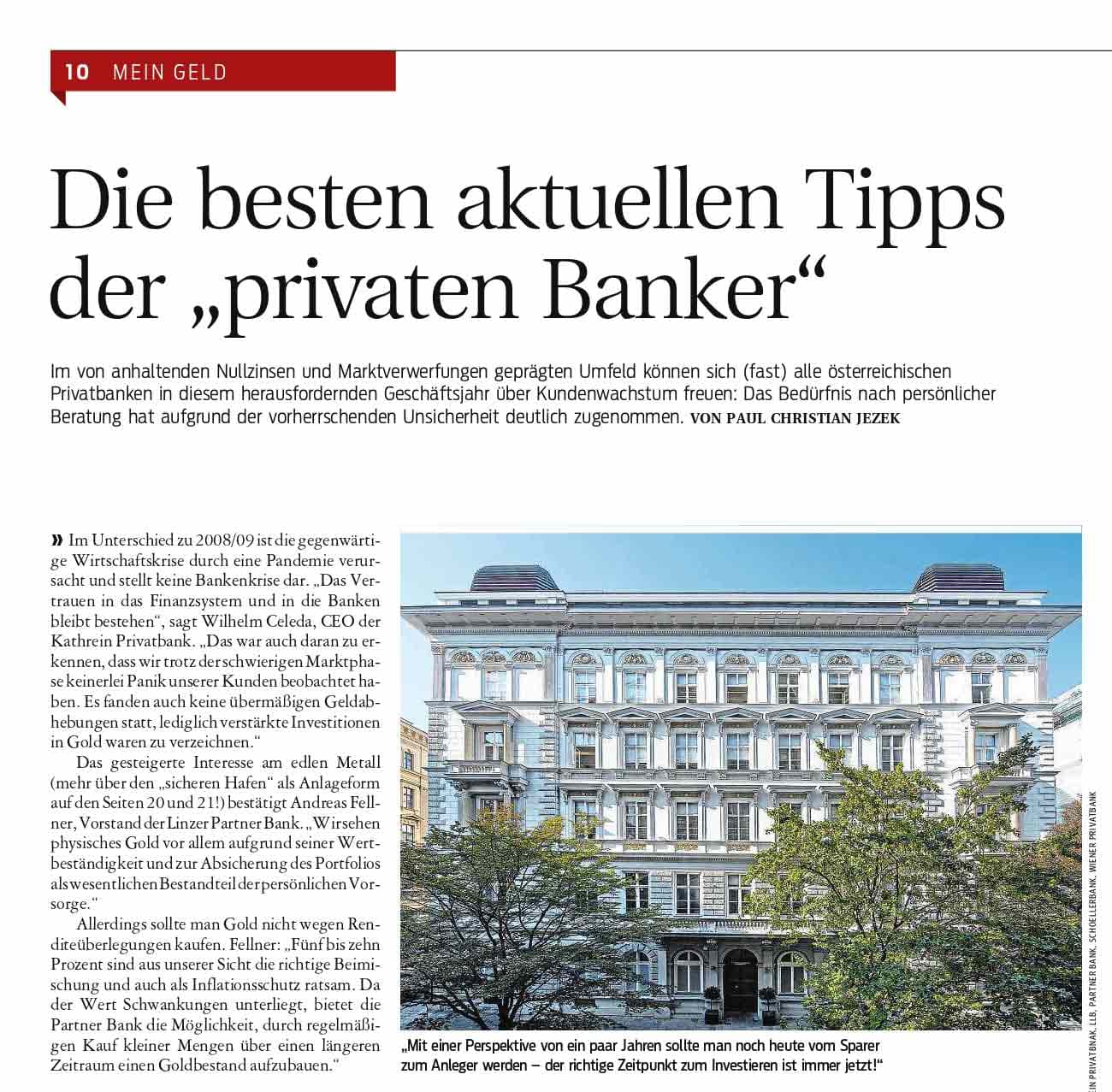 Tipps der „privaten Banker“ zu Gold, Beratung und nachhaltigen Anlagestrategien.